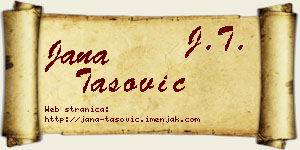 Jana Tašović vizit kartica